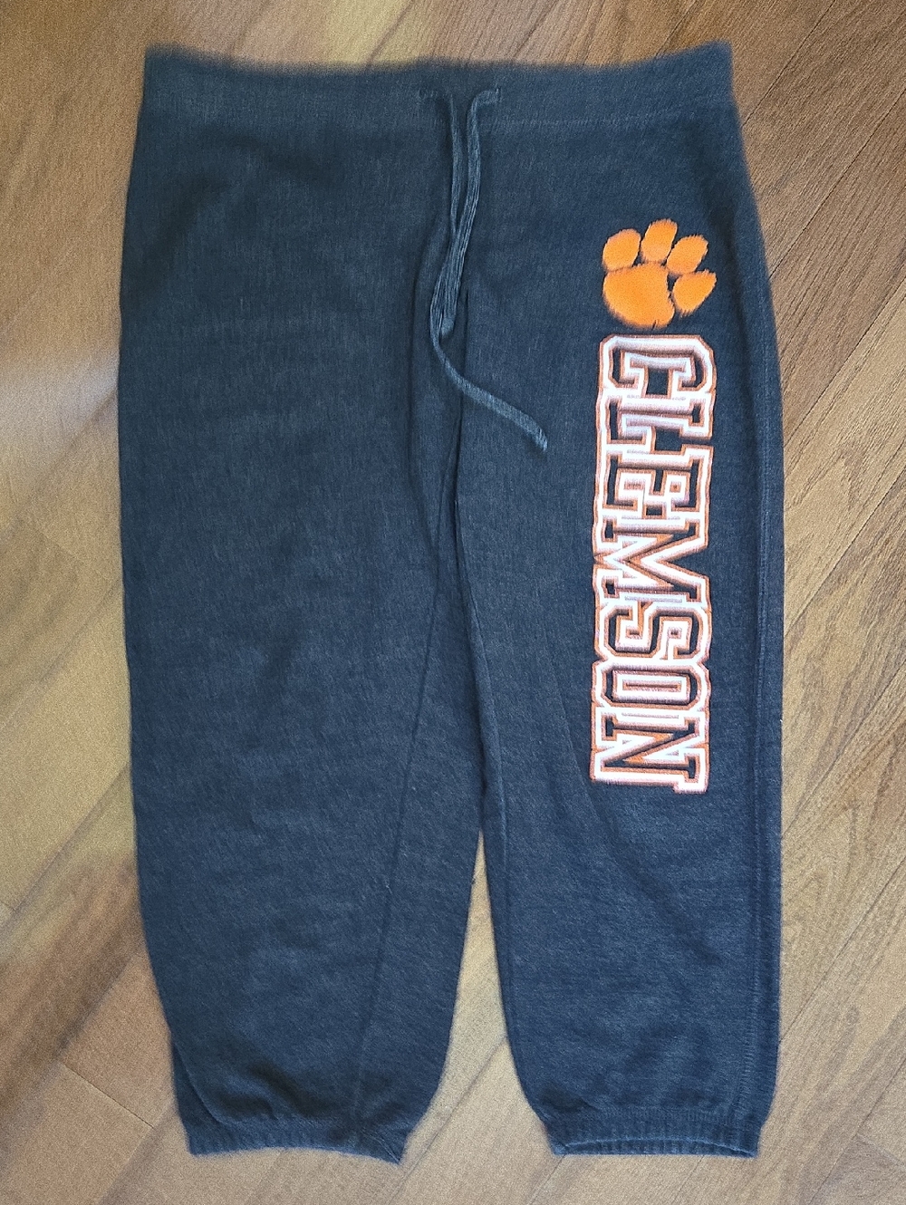 Pressbox Navy Womens Sweatpants with Orange Paw & Clemson Script